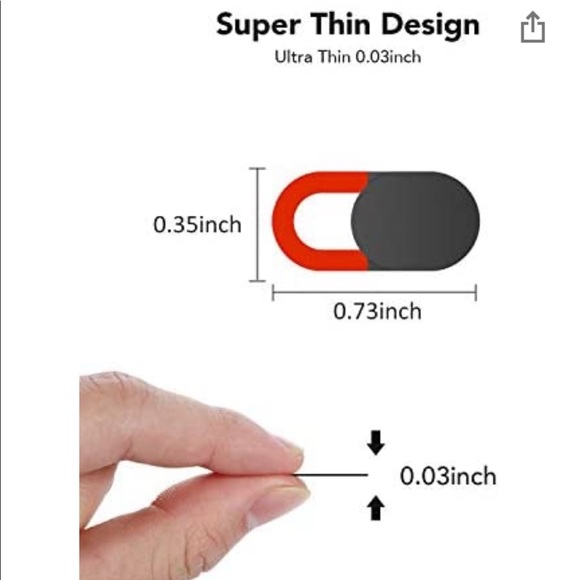 Webcam Cover Slide, KIWI design 0.03 inch Ultra-Thin (4 pieces) - Picture 2 of 4